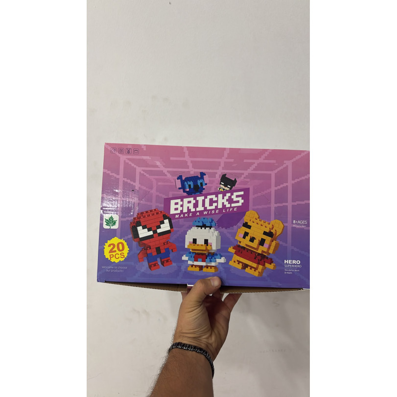 Bricks Lego Standlı 20 Adet