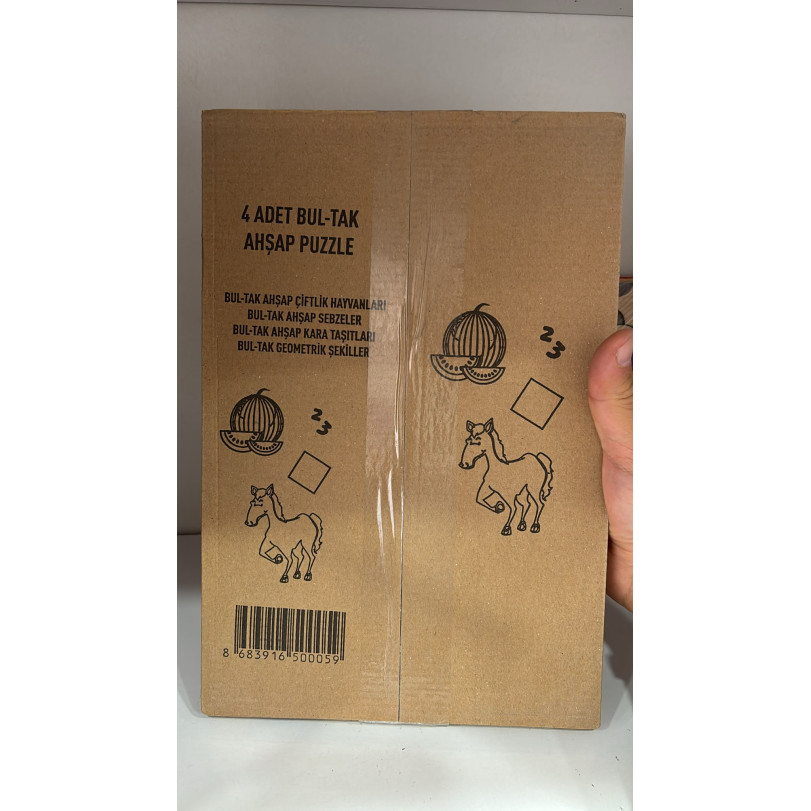 4’lü Bul-Tak Ahşap Puzzle Seti